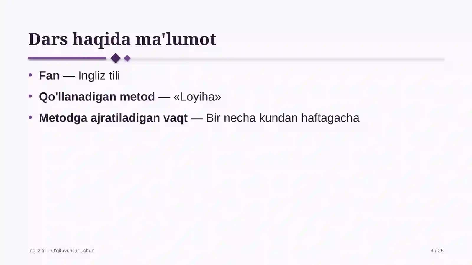 ingliz tili darslarida loyiha metodidan foydalanish 6705 4