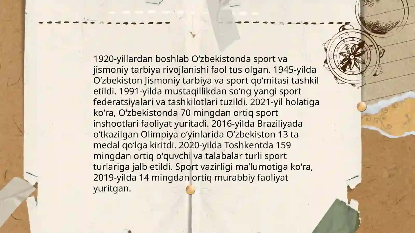 Oʻzbekiston respublikasi hukumati jismoniy madaniyat hujjatlari ahamiyati 4