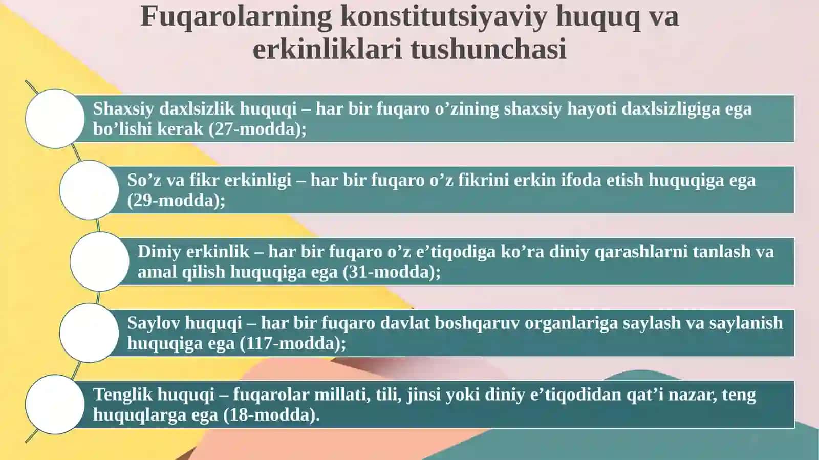 Fuqarolarning konstitutsiyaviy huquq va erkinliklariga qarshi jinoyatlar 4