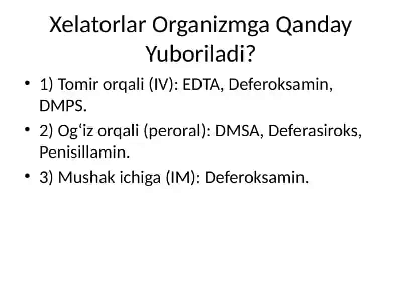 Xelat Terapiyasi (Chelation Therapy) 4