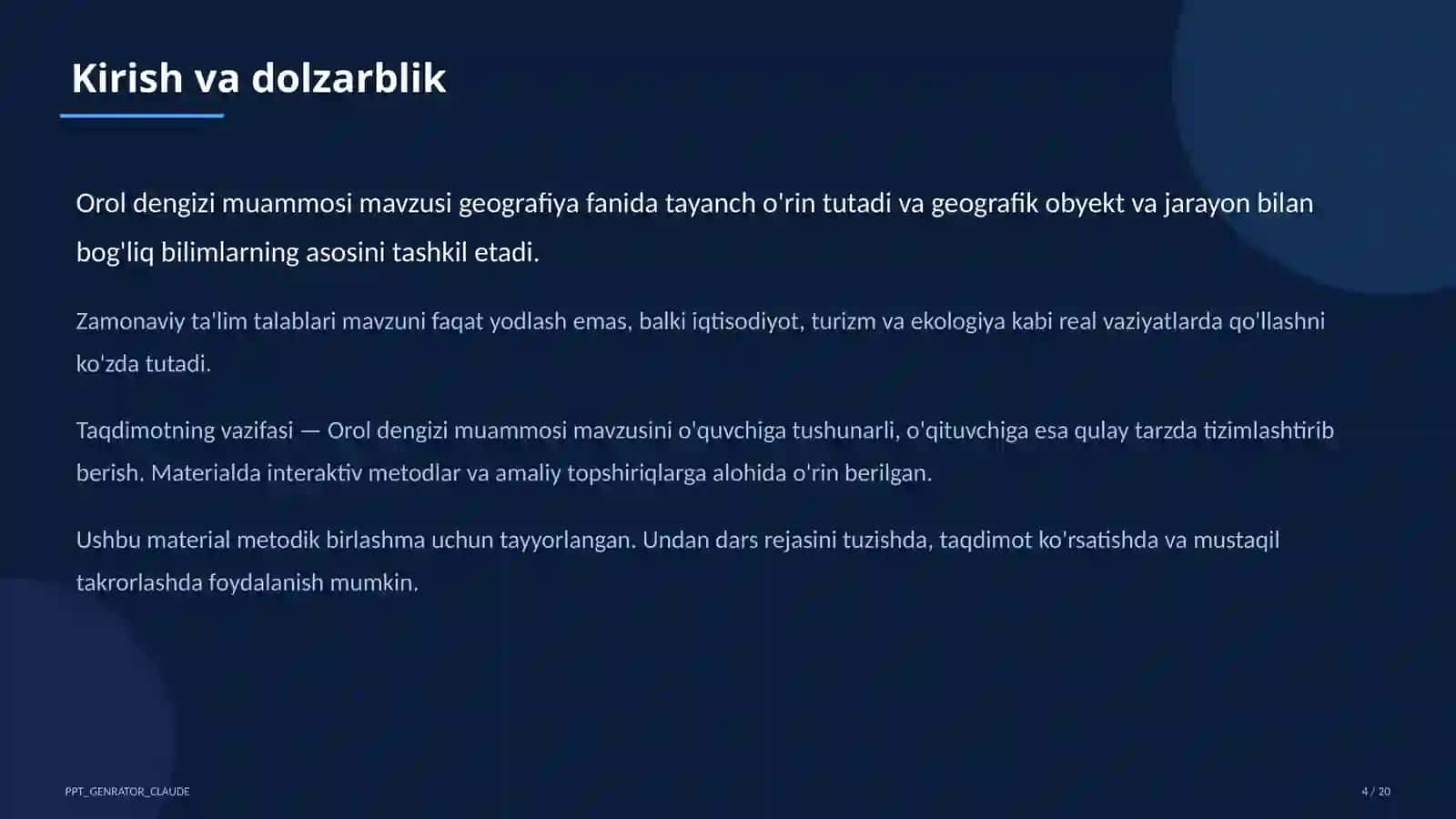 Orol dengizi muammosi (8-sinf) 4
