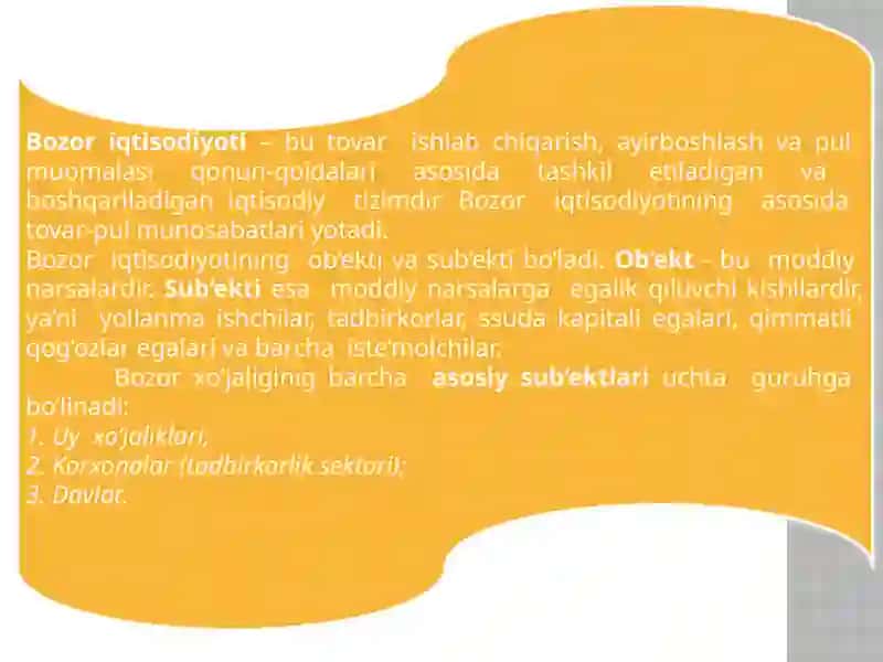 Bozor iqtisodiyotini segmentlash tahlili 4