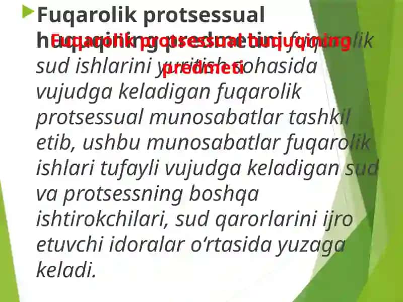 Fuqarolik protsessual huquqi tushunchasi 4