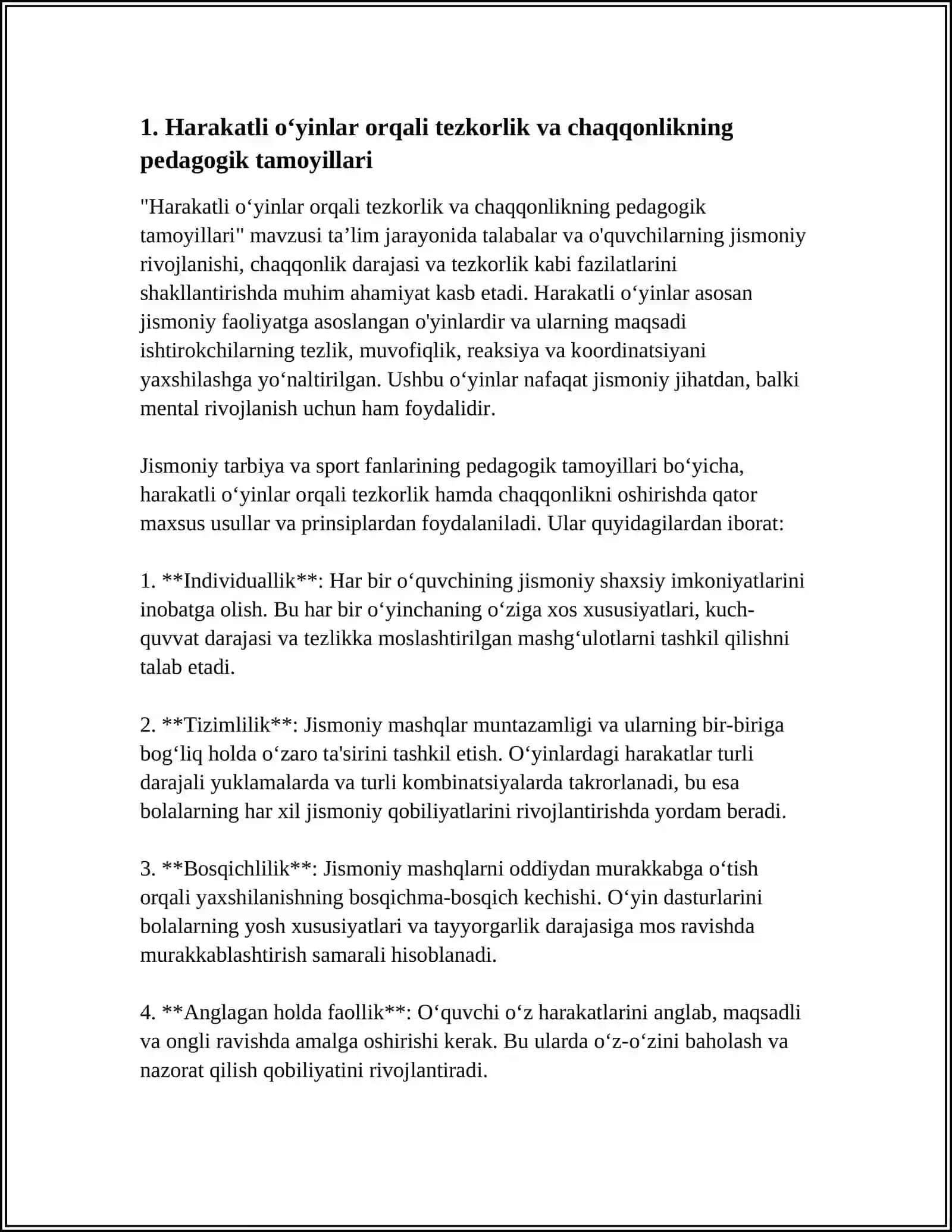 HARAKATLI O‘YINLAR ORQALI TEZKORLIK VA CHAQQONLIKNI RIVOJLANTIRISH METODIKASI 4