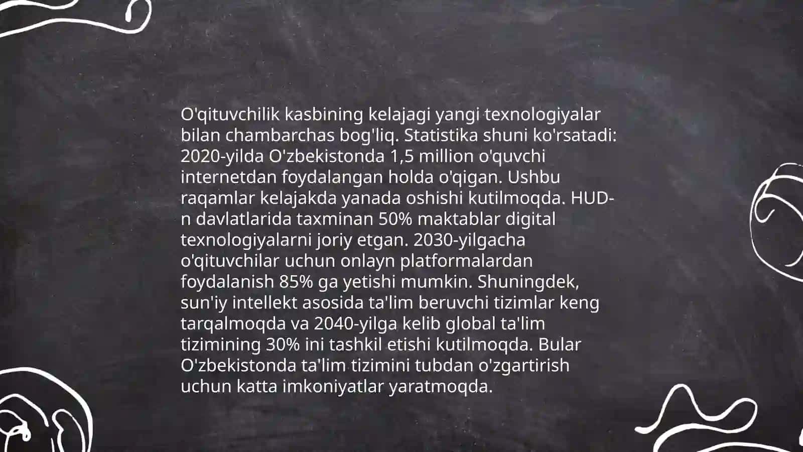 Ta'lim sohasidagi kasblar rivojlanishining prognozlari 4