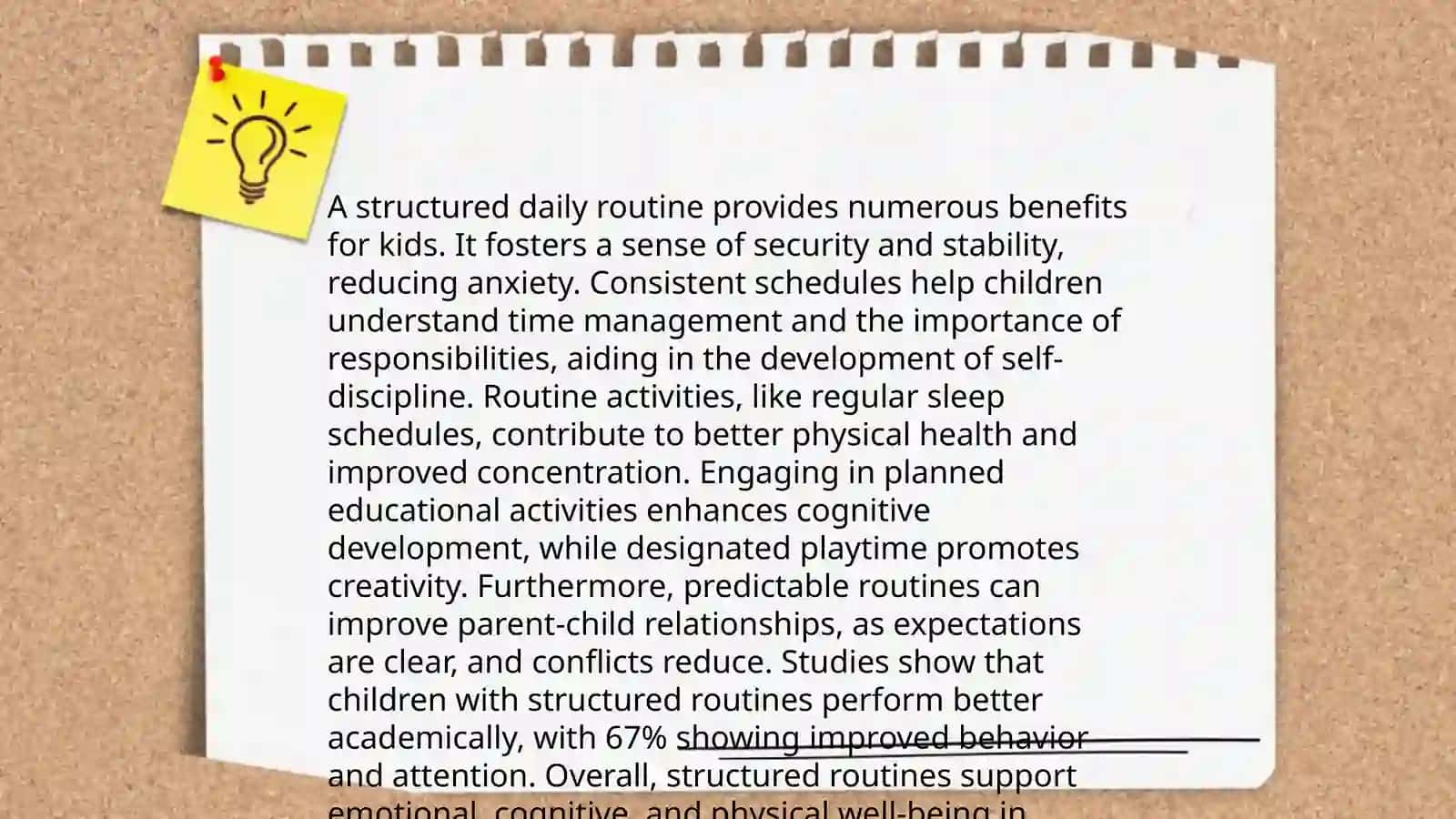 The importance daily routine for kids 4