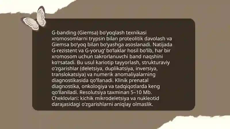 Odаm genetikasi metodlari: sitogenetik metodlar 4