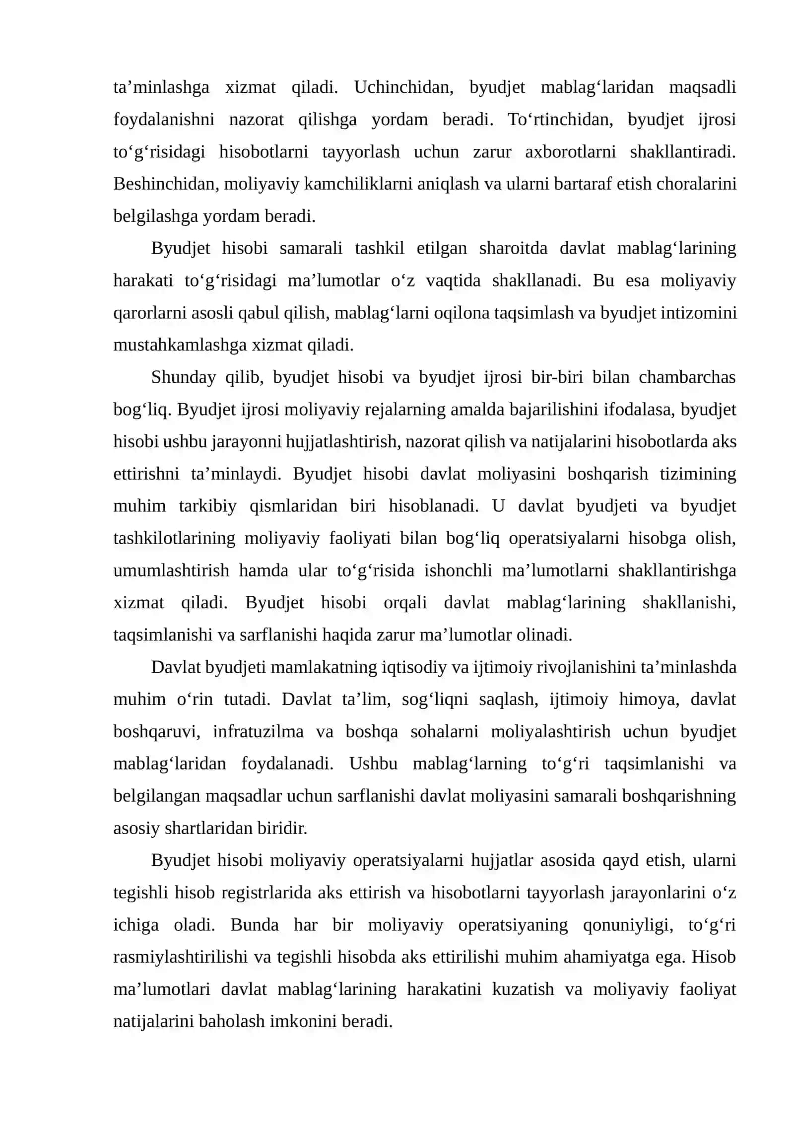 O‘QUV-ILMIY ADABIYOTLAR ASOSIDA BYUDJET HISOBINING BYUDJET IJROSI SOHASIDAGI VAZIFALARI 4