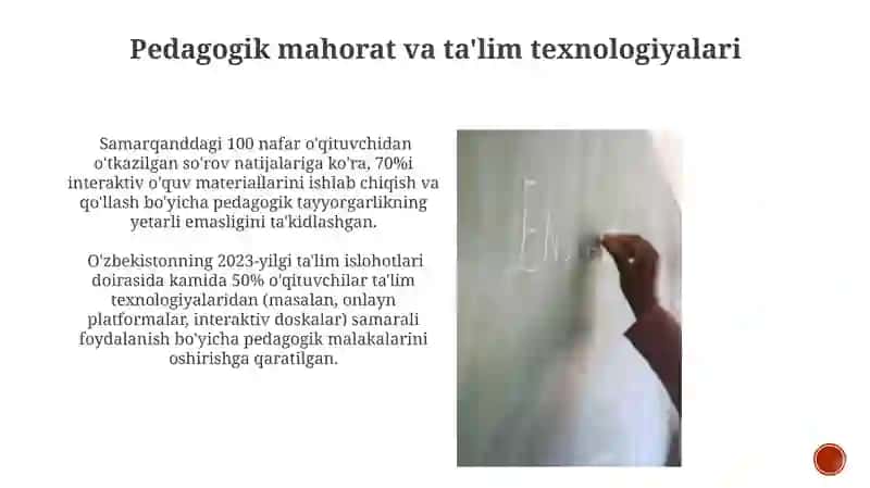 O‘qituvchining tarbiya texnologiyalarida pedagogik mahorat 4