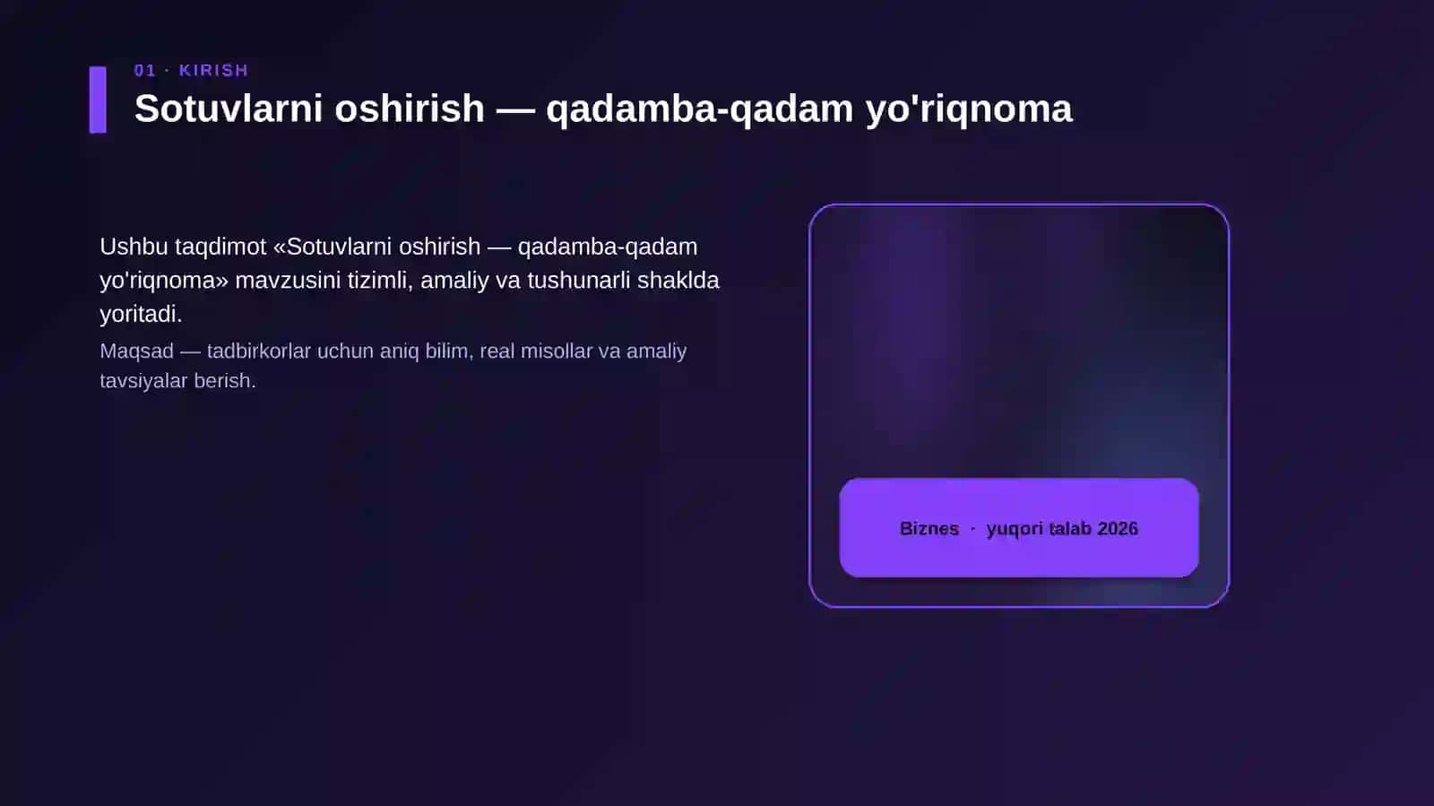 Sotuvlarni oshirish — qadamba-qadam yo'riqnoma 4