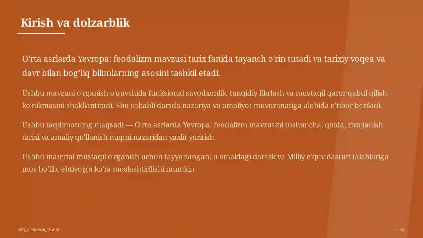 O'rta asrlarda Yevropa: feodalizm (7-sinf) 4