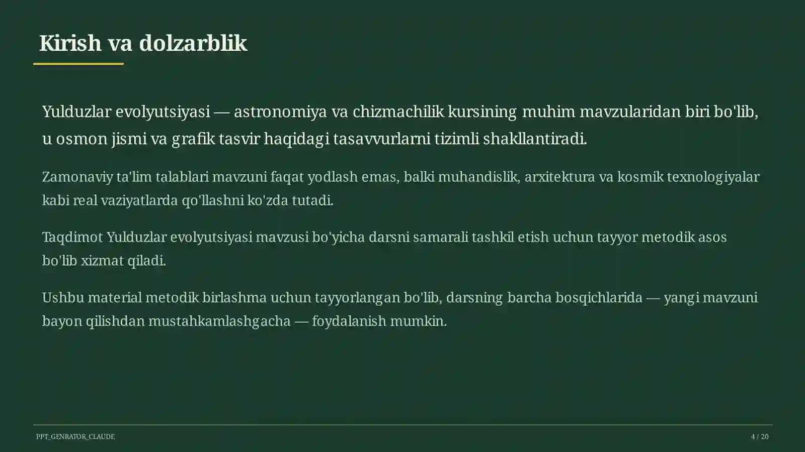 Yulduzlar evolyutsiyasi (11-sinf) 4