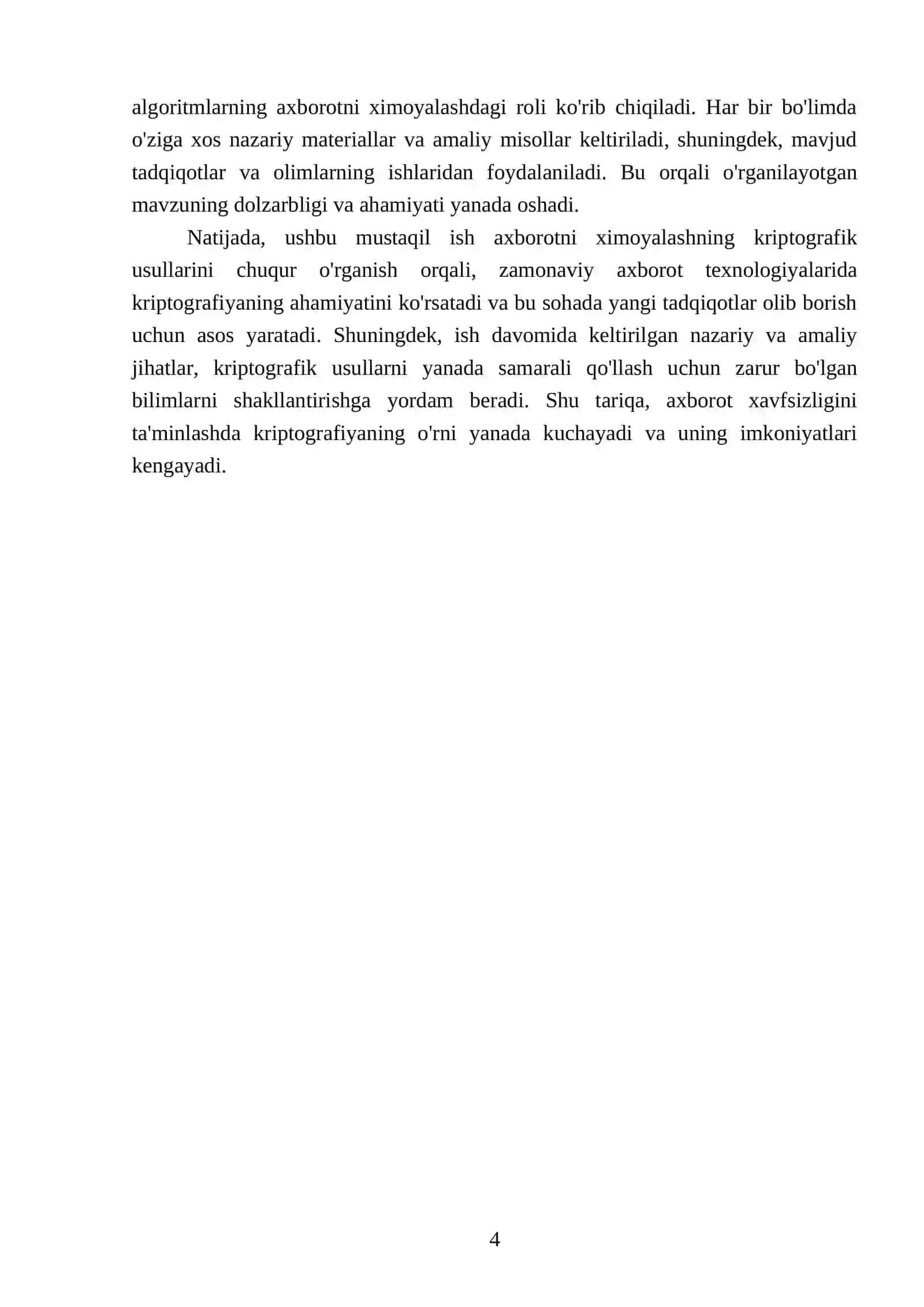 Axborotni ximoyalashning kriptografik usullari 4