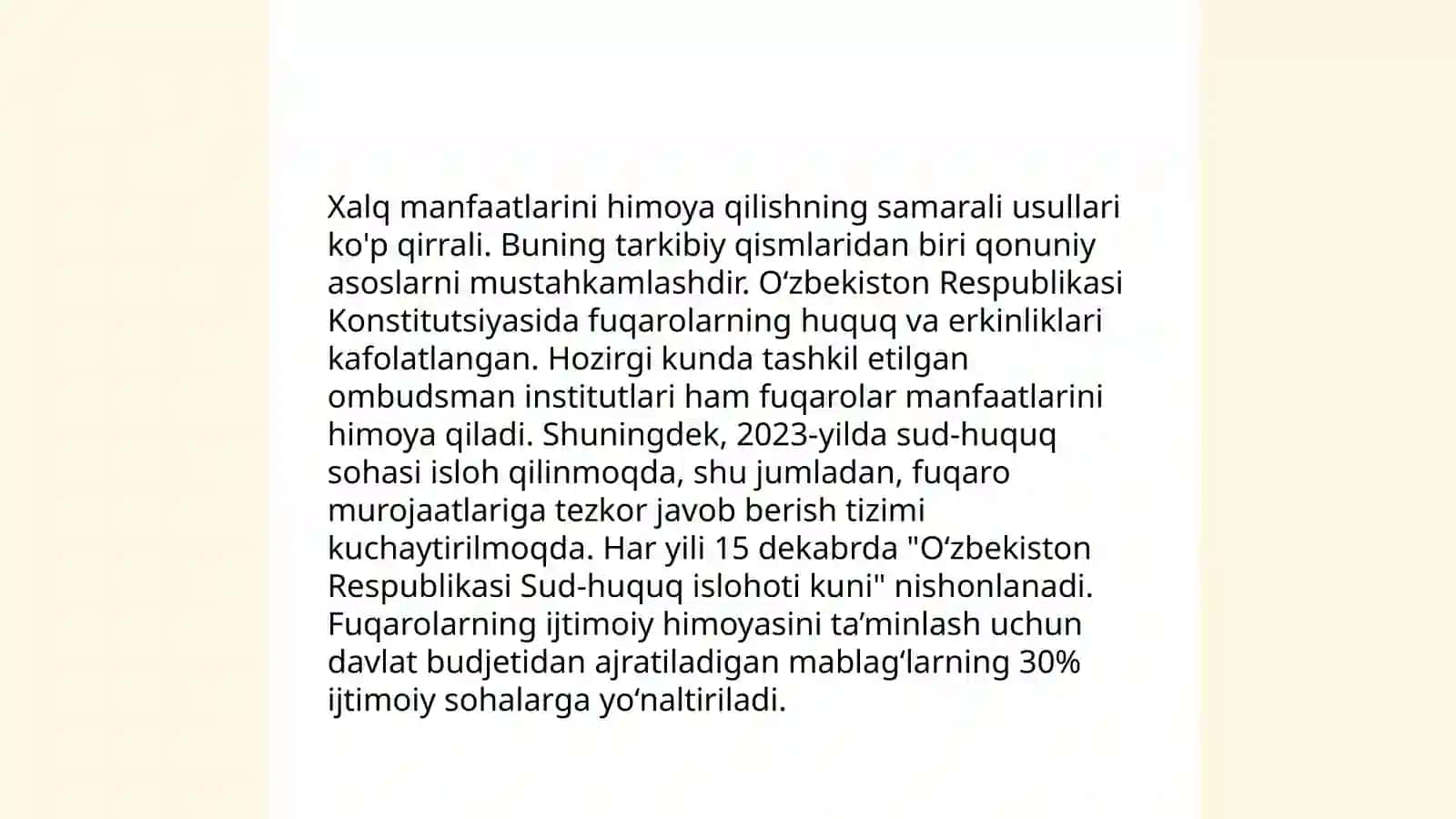 Yangi Oʻzbekistonda xalqchil va insonparvar davlat qurishning ijtimoiy-siyosiy ahamiyati 4