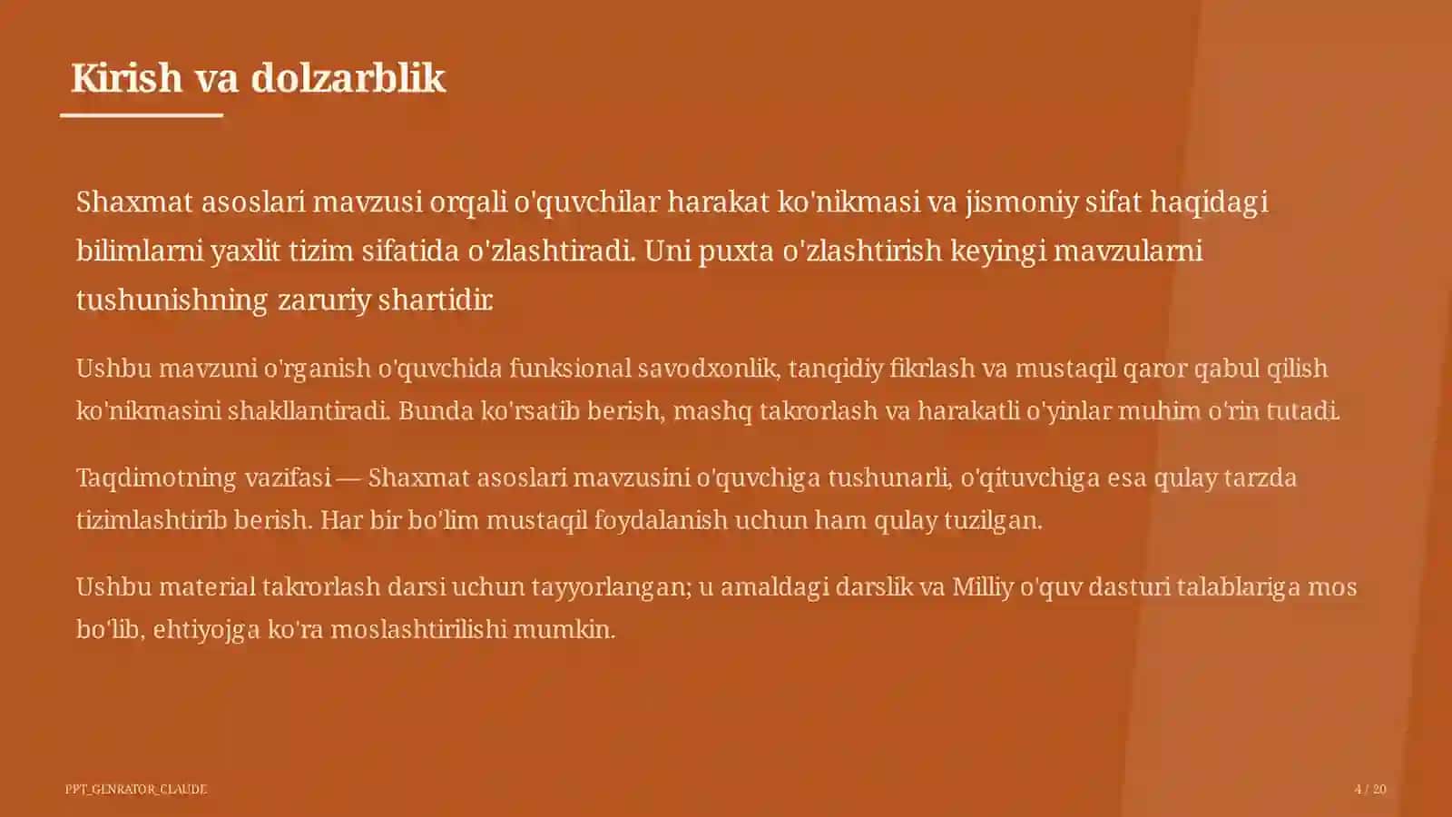 Shaxmat asoslari (4-sinf) 4