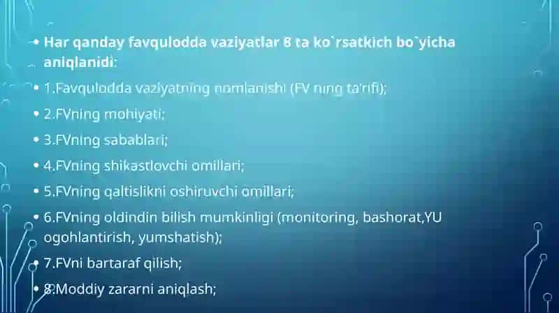 Favquloddavaziyatnibaholash.Radiatsionholat.Radioaktivzararlanishmanbaalari.Zonalartavsifi 4