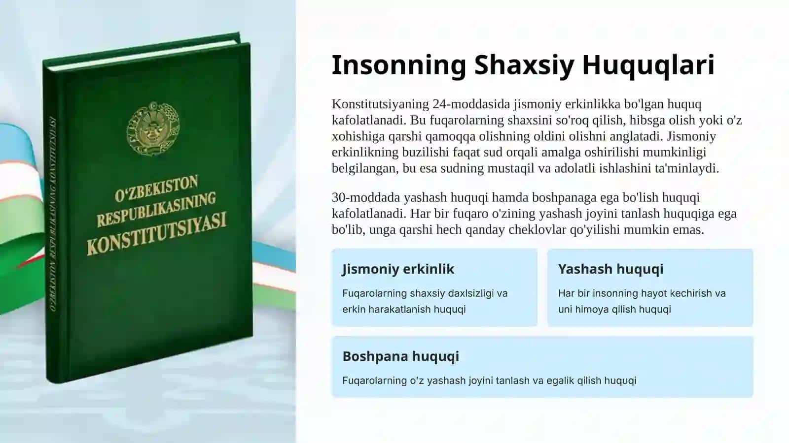 O'zbekiston Respublikasi Konstitutsiyasining yangi tahriri 2021 4