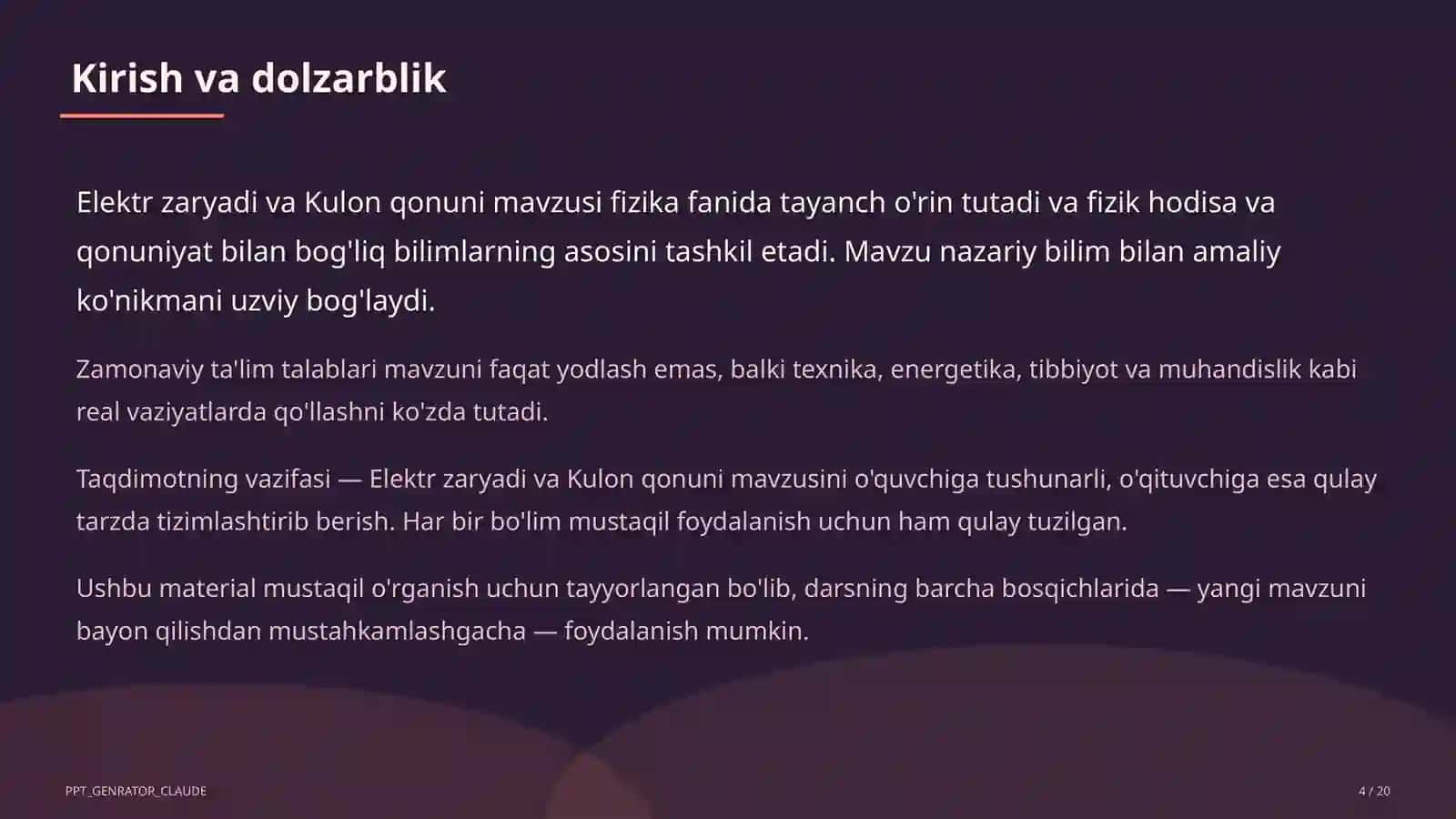 Elektr zaryadi va Kulon qonuni (8-sinf) 4