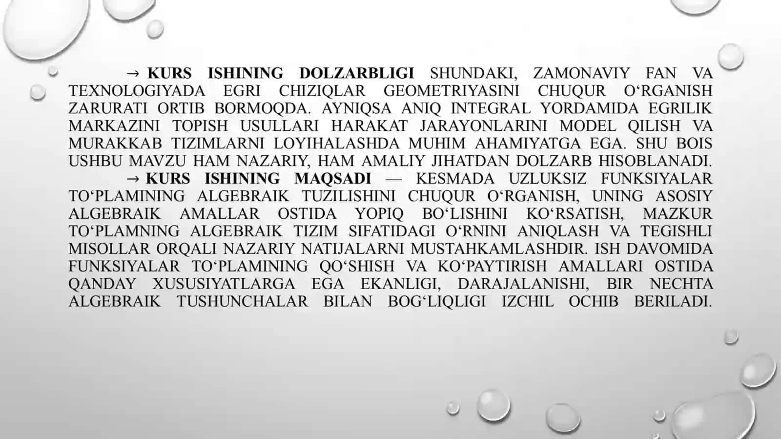 Aniq integralning egrichiziqning egrilik markazini topishga qo‘llanilishi 4