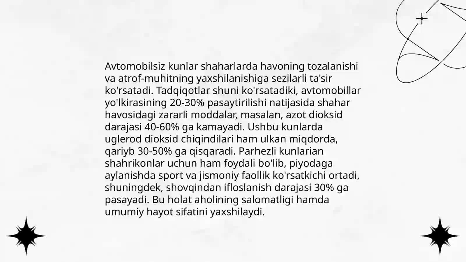 O'zbekistonda Avtomobilsiz kun 4