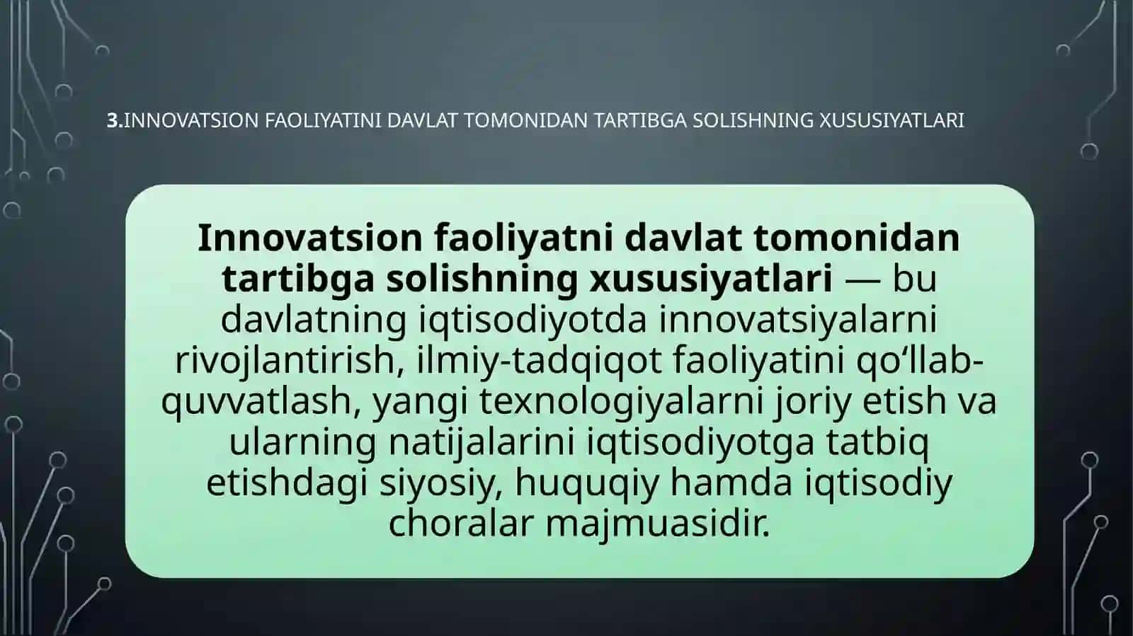 Innovatsiyalarni tijoratlashtirish va texnologiyalar transferi 4