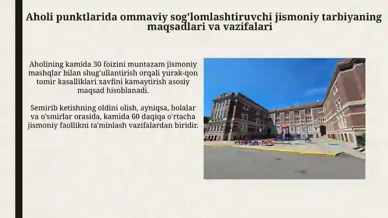 Aholi turar joylarda ommaviy sog‘lomlashtirish jismoniy tarbiyasi 4