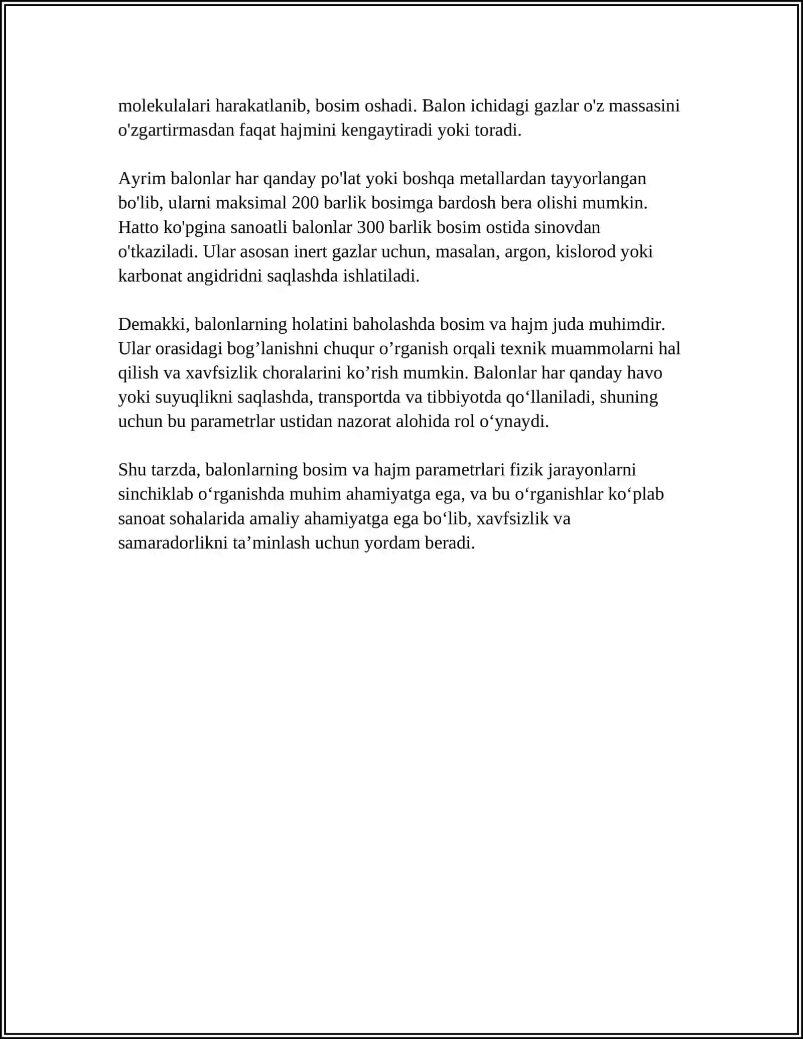 ISHLAB CHIQARISHDA BOSIM OSTIDAGI BALONLARDAN XAVFSIZ FOYDALANISH TALABLARI 4
