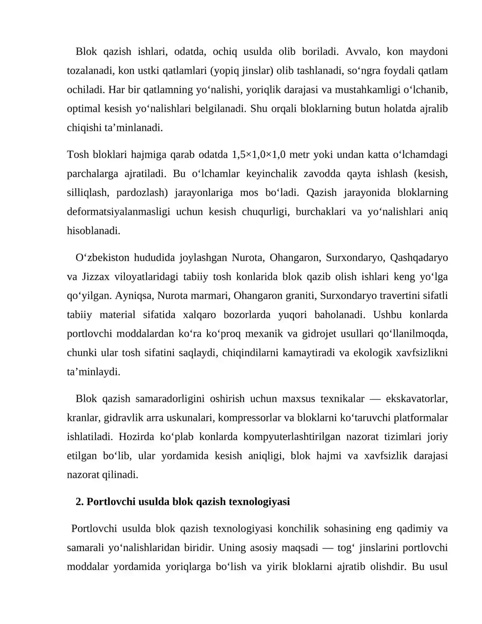 BLOKLARNI QAZISH USULLARI 4