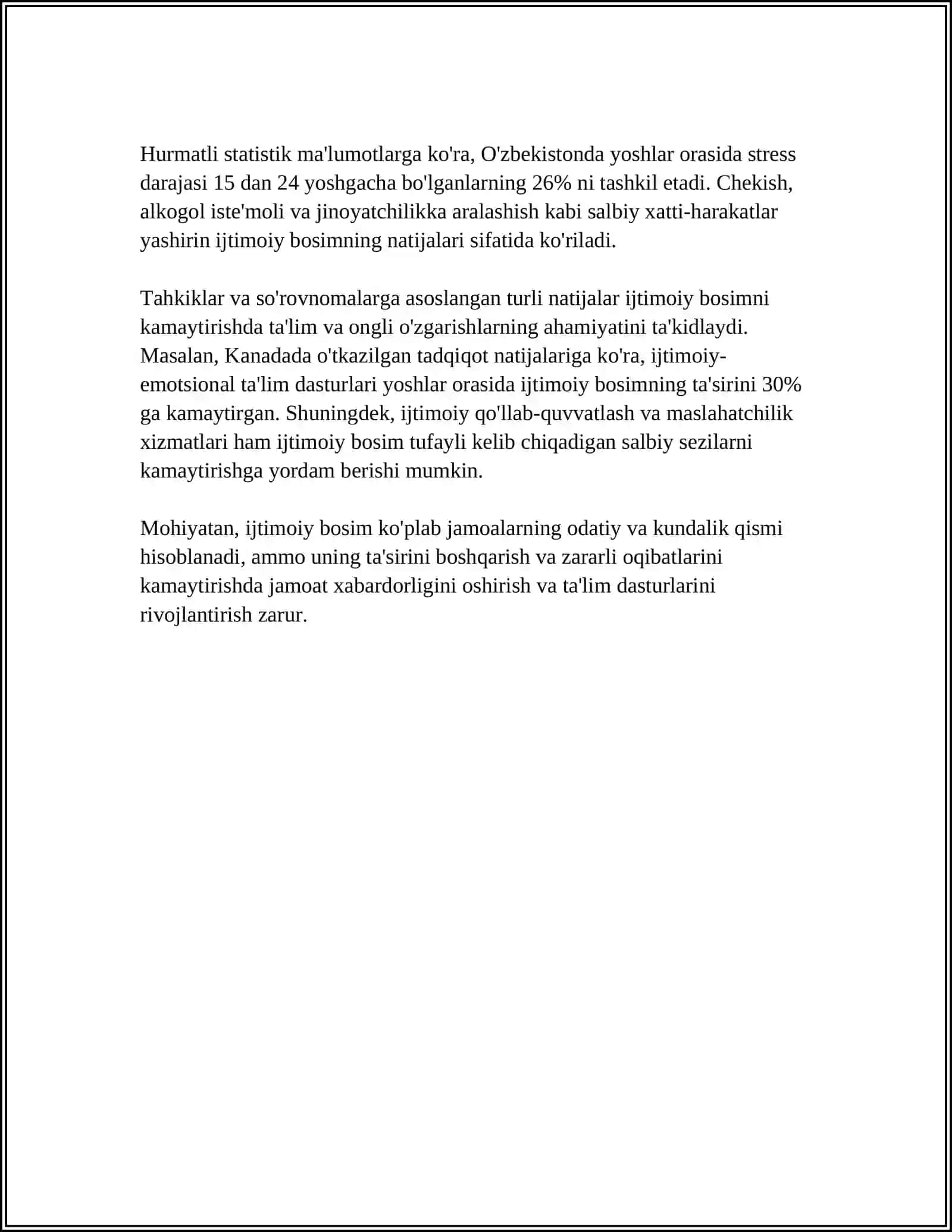 ÕSMIRLARDA TASHVISHLARNING ASOSIY SABABLARI 4