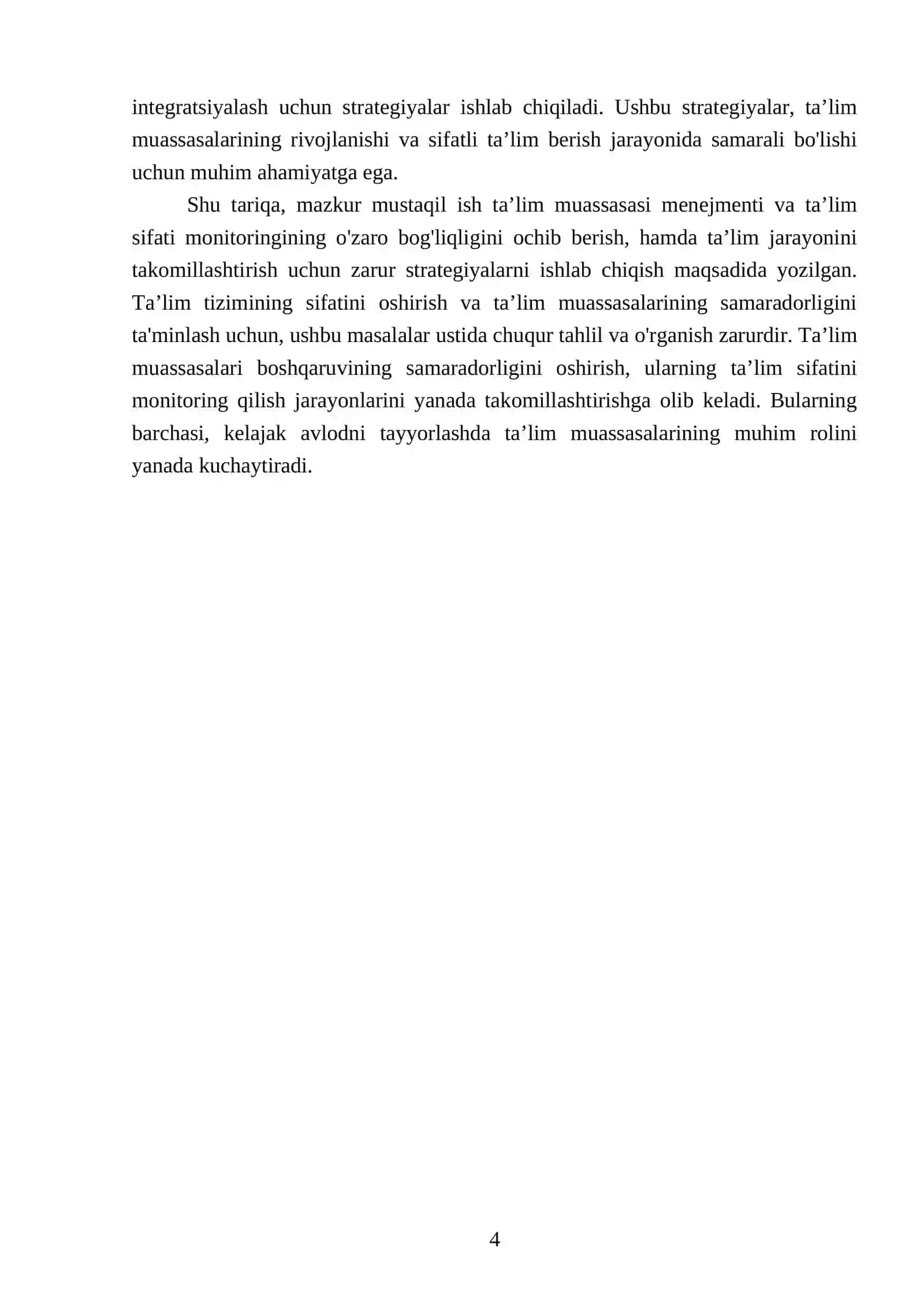 Taʼlim muassasasi menejmenti va taʼlim sifati monitoringi 4