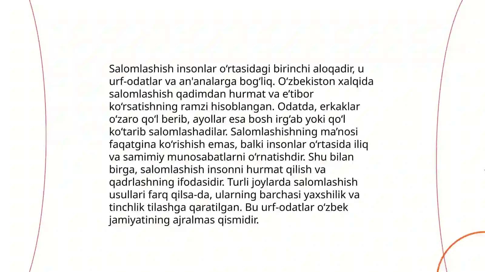 Salomlashish odobi 4
