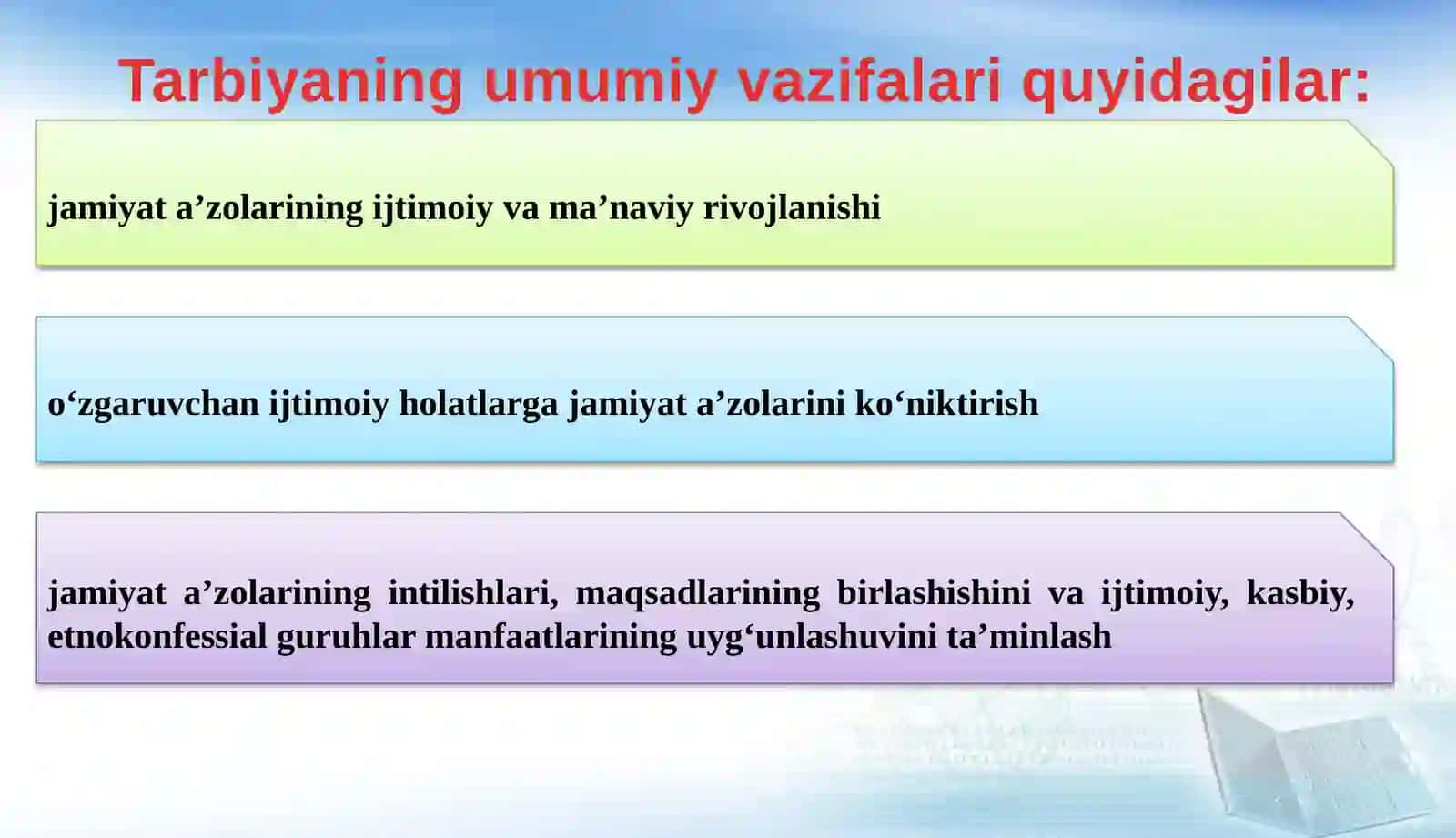 TARBIYACHI SHAXSIDA IJTIMOIY MUNOSABATLARNI RIVOJLANTIRISH METODLARI 4