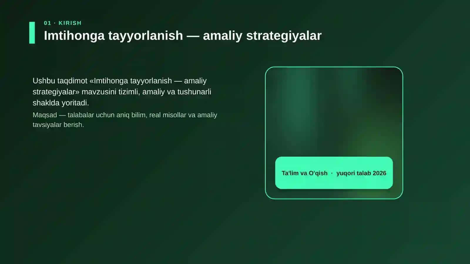 Imtihonga tayyorlanish — amaliy strategiyalar 4
