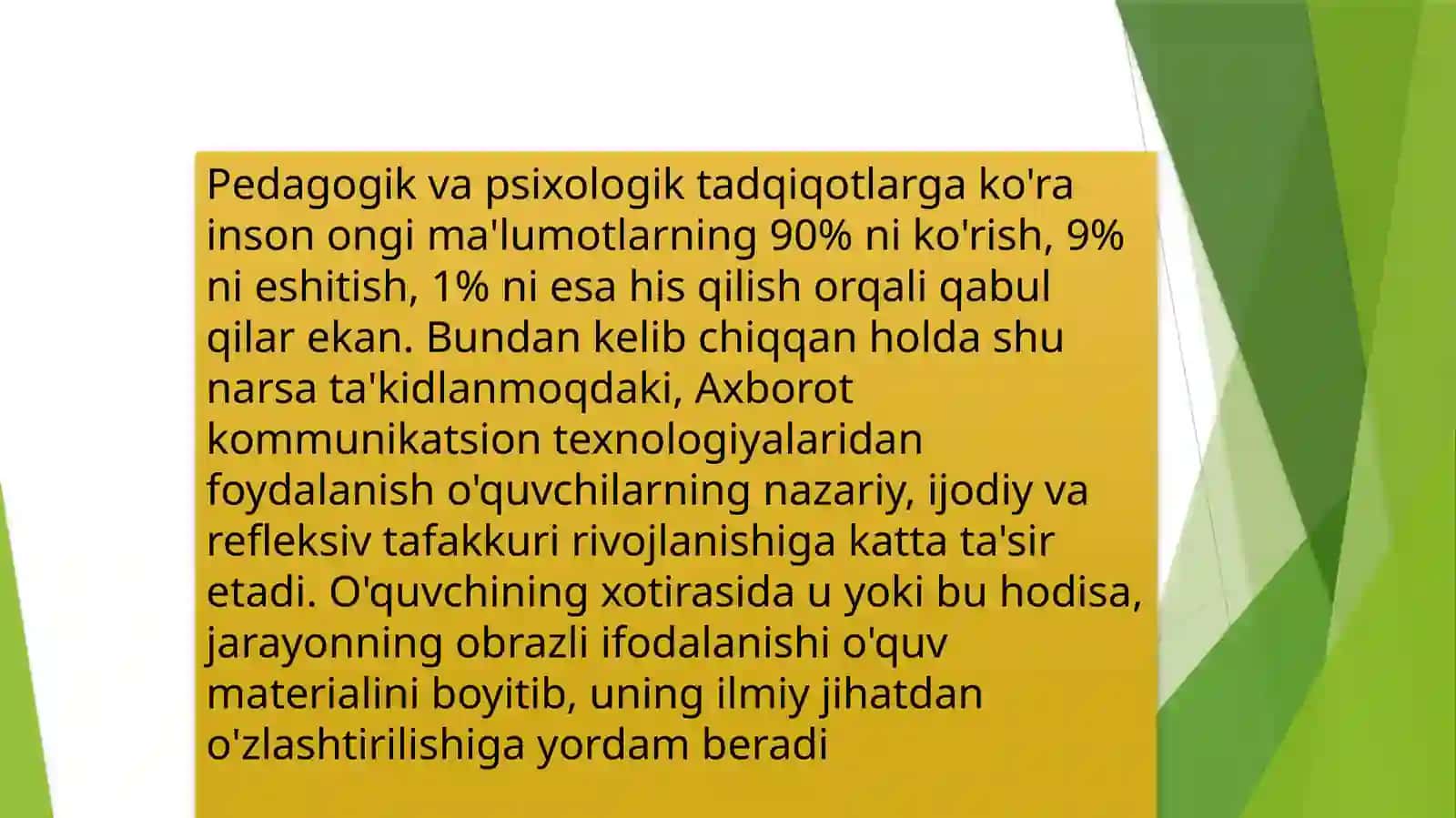 Boshlang’ich ta’limda fanlarni o’qitishda axborot-kommunikatsiya texnologiyalaridan foydalanish 4