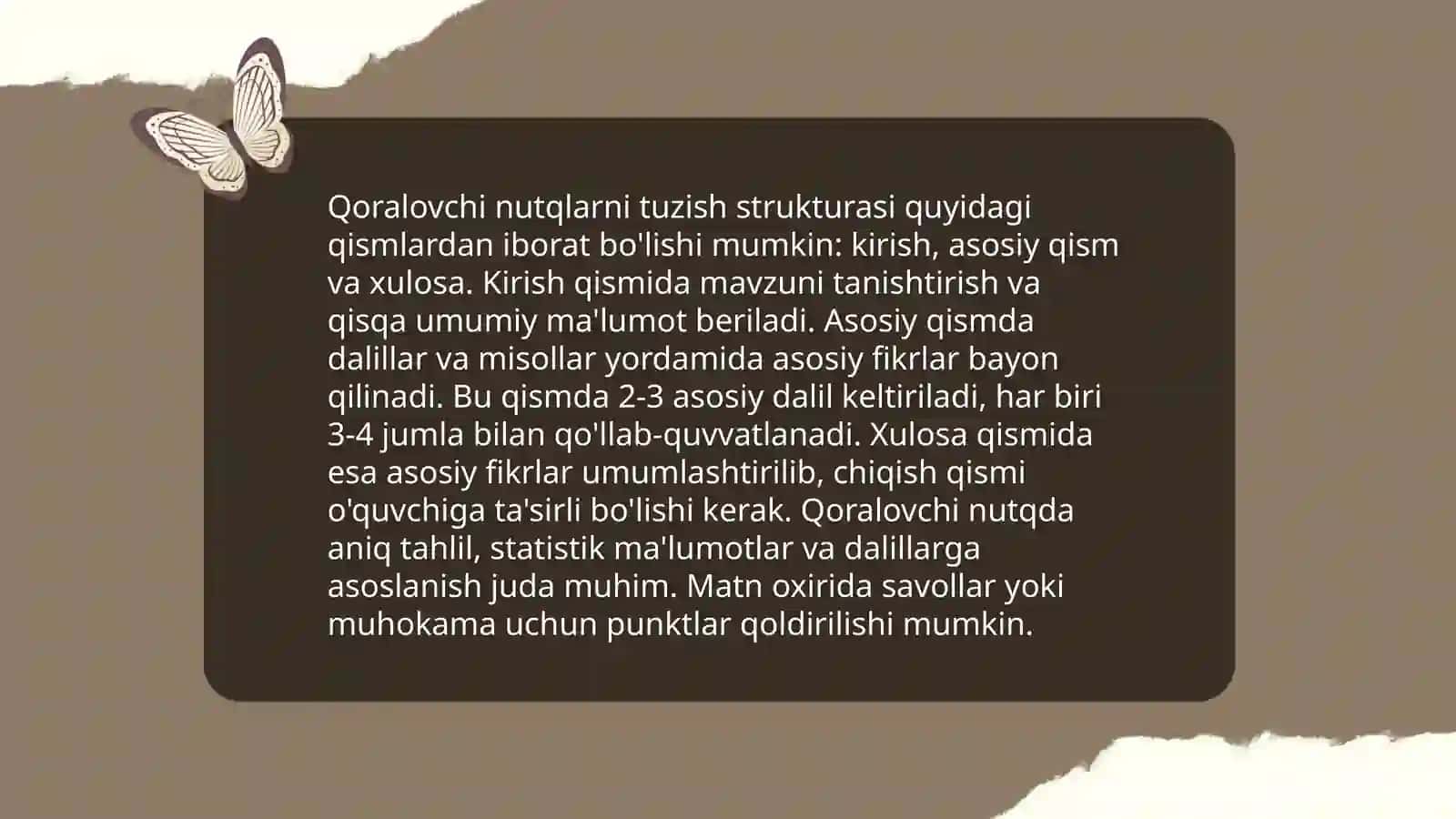 Jamoatchi -qoralovchi nutqi ustida ishlash 4