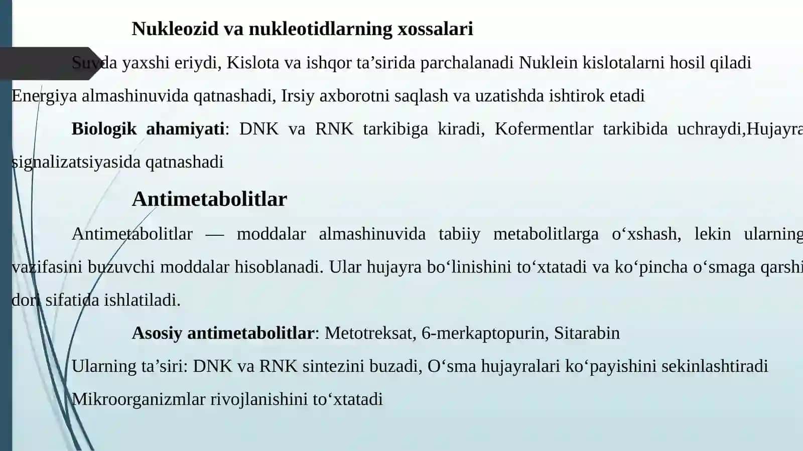 Nukleozidlar va Nukleotidlar 4