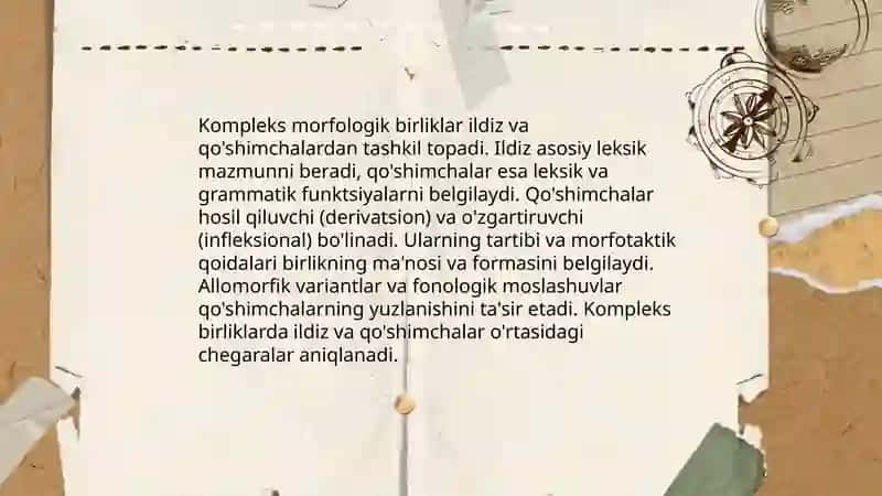 Kompleks morfologik birliklar 4