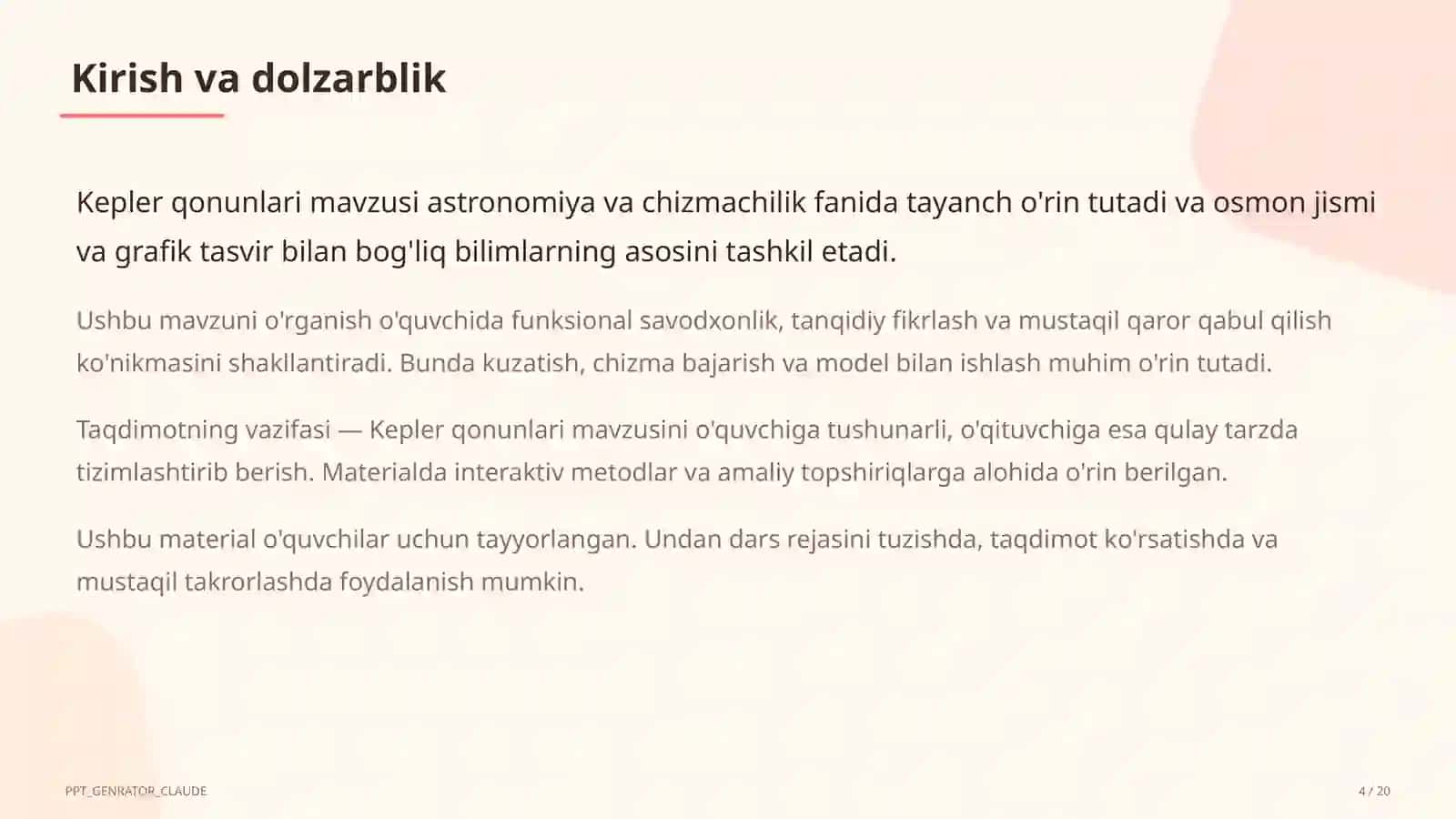 Kepler qonunlari (10-sinf) 4