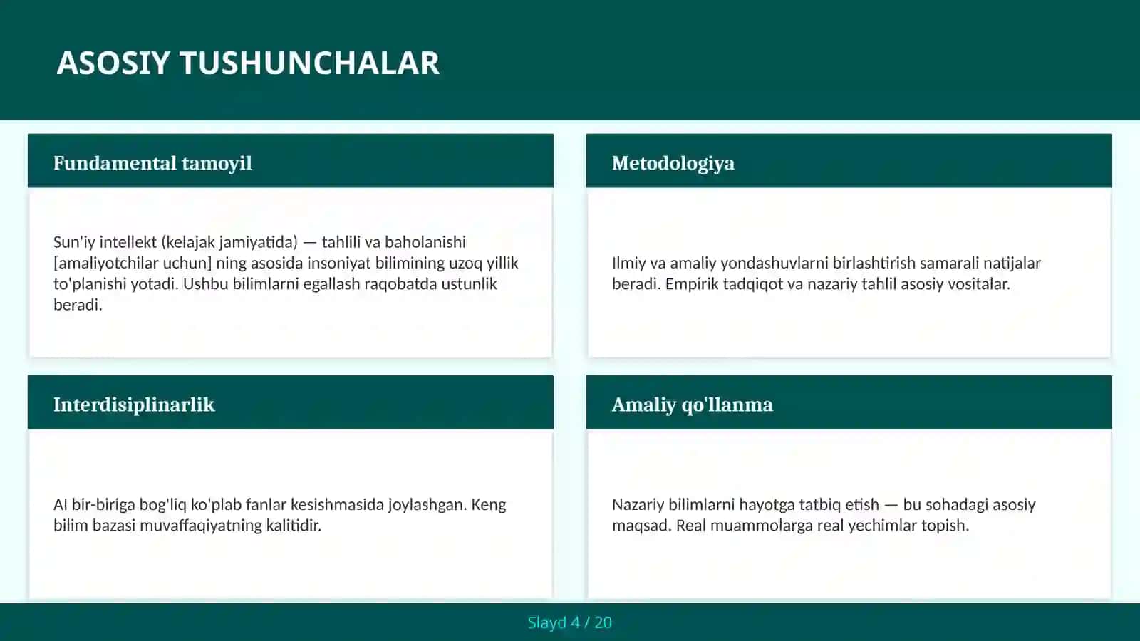 Sun'iy intellekt (kelajak jamiyatida) — tahlili va baholanishi [amaliyotchilar uchun] 4
