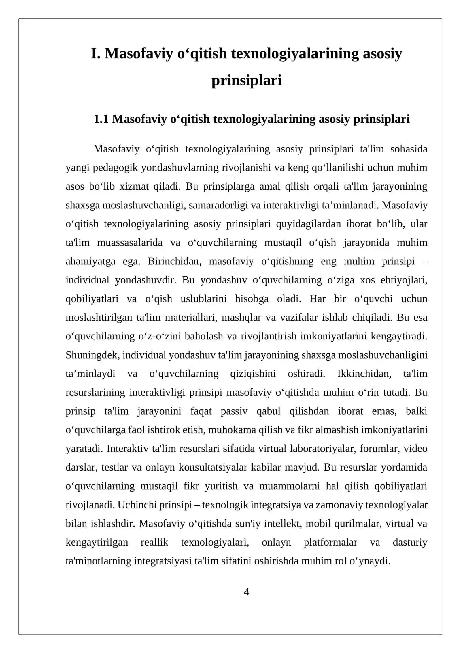 Masofaviy va Modulli Oʻqitish 4