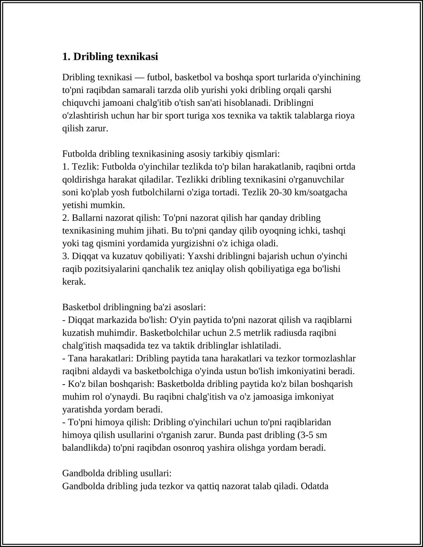 Dribling texnikasi 4
