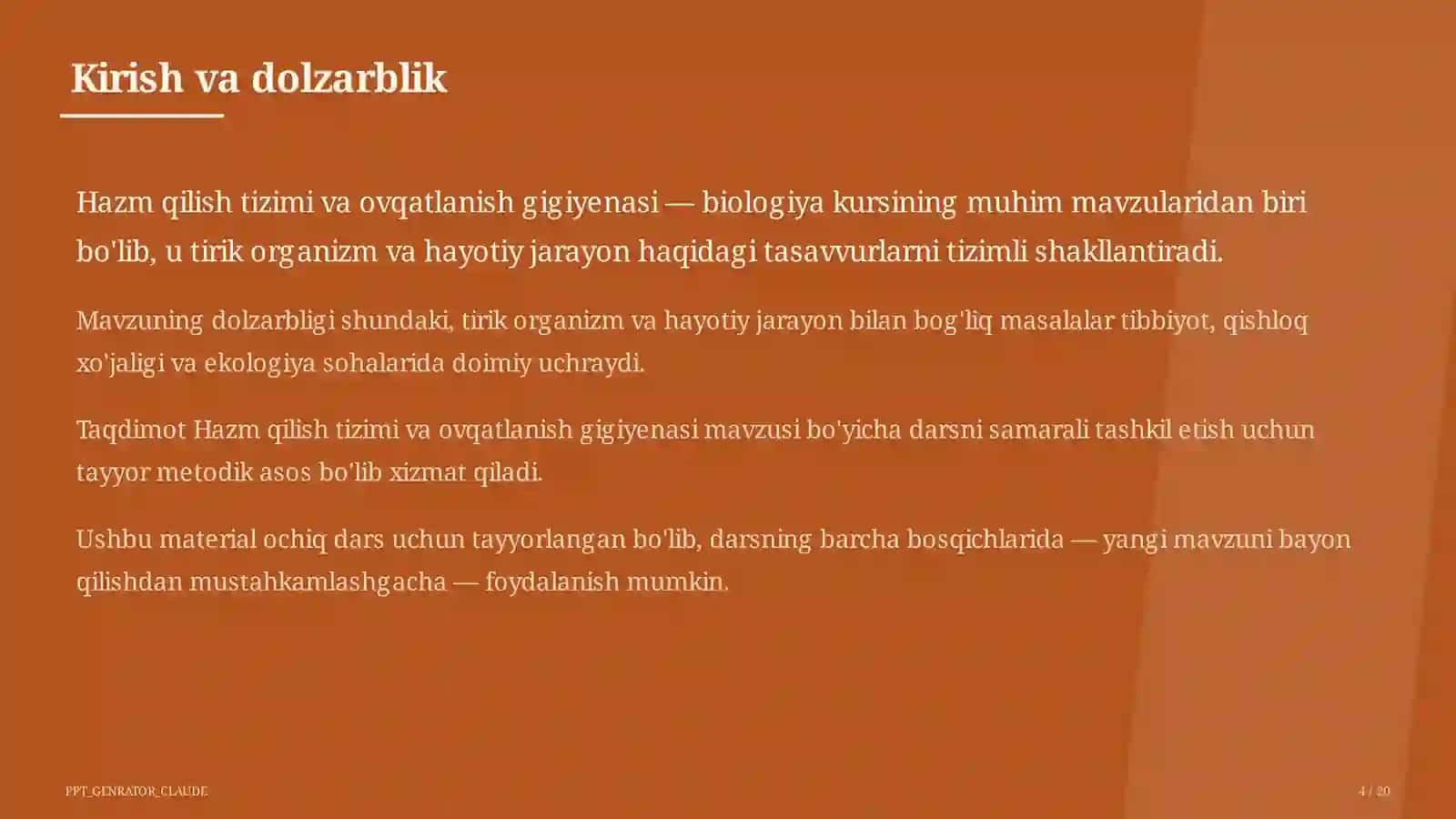 Hazm qilish tizimi va ovqatlanish gigiyenasi (8-sinf) 4