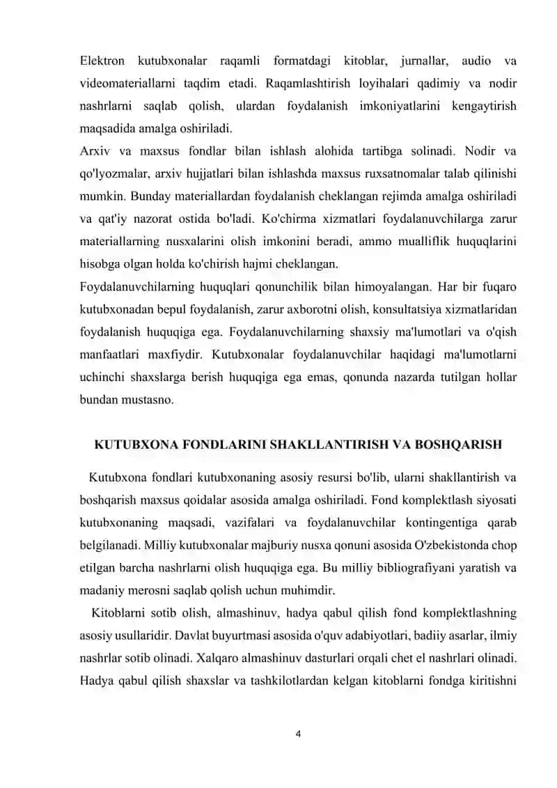 KUTUBXONA AXBOROT FAOLIYATINING MEYORIY-HUQUQIY ASOSLARI 4