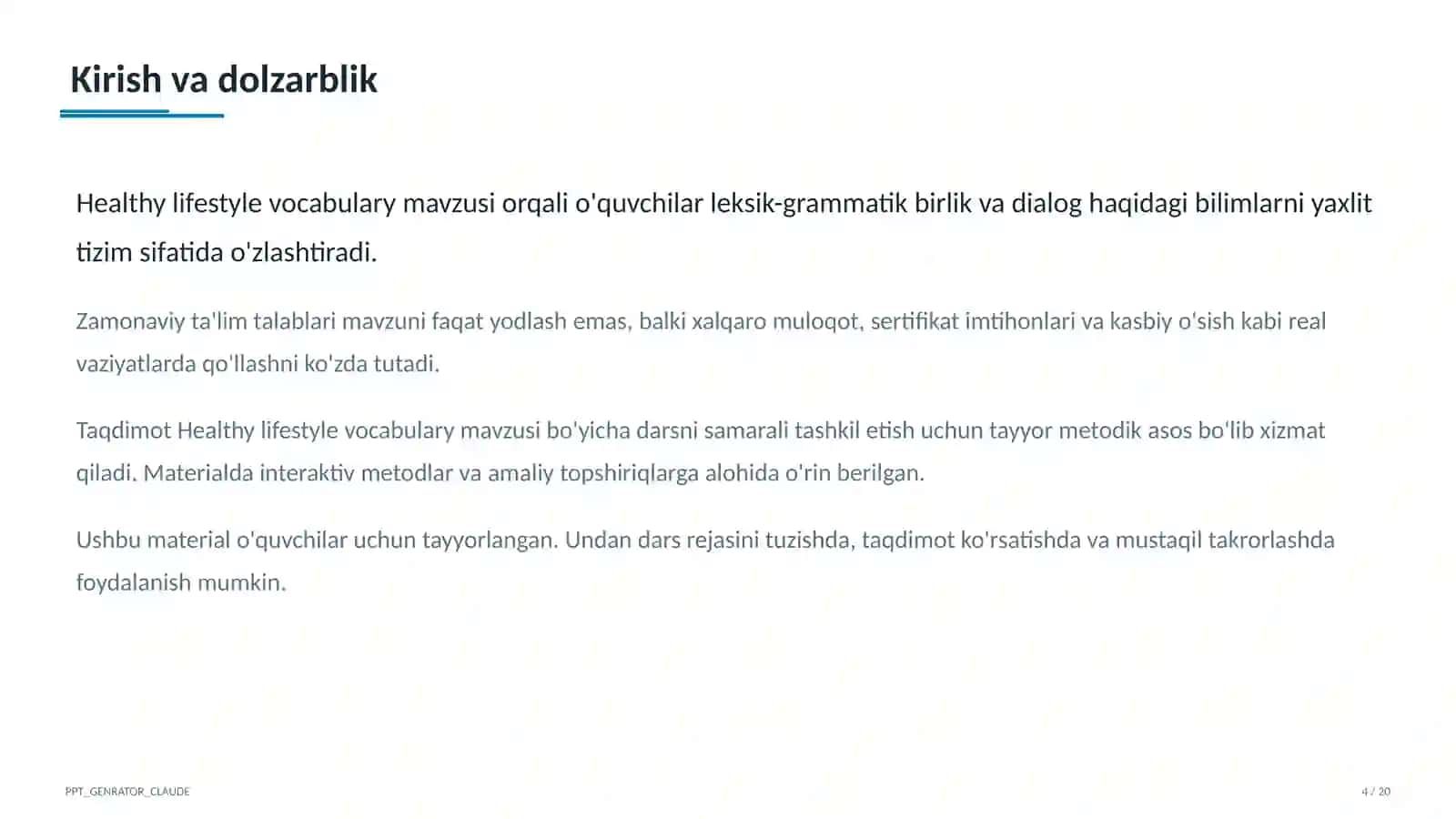 Ingliz tili (1– 11) — o'quvchilar uchun 4