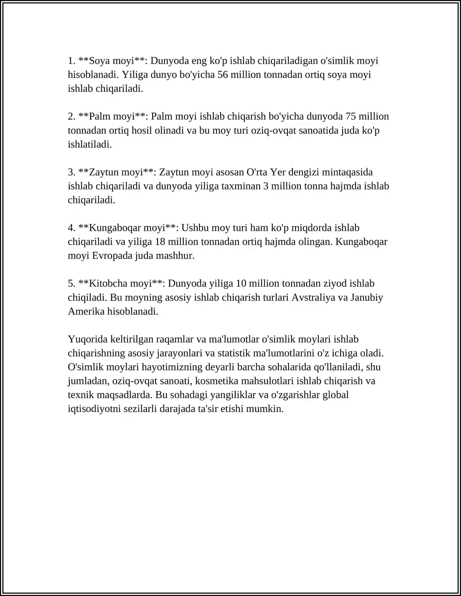 O'simlik moylari ishlab chiqarish texnologiyasi 4
