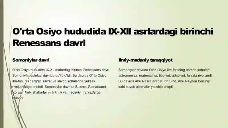 O'zbekiston tarixida Renessans davrlari. 4