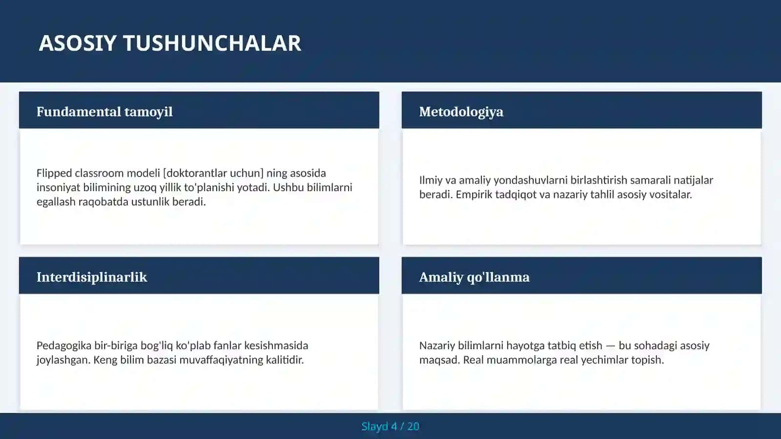 Flipped classroom modeli [doktorantlar uchun] 4