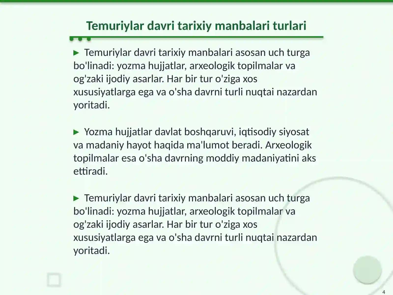 Temuriylar davri manbalari 4