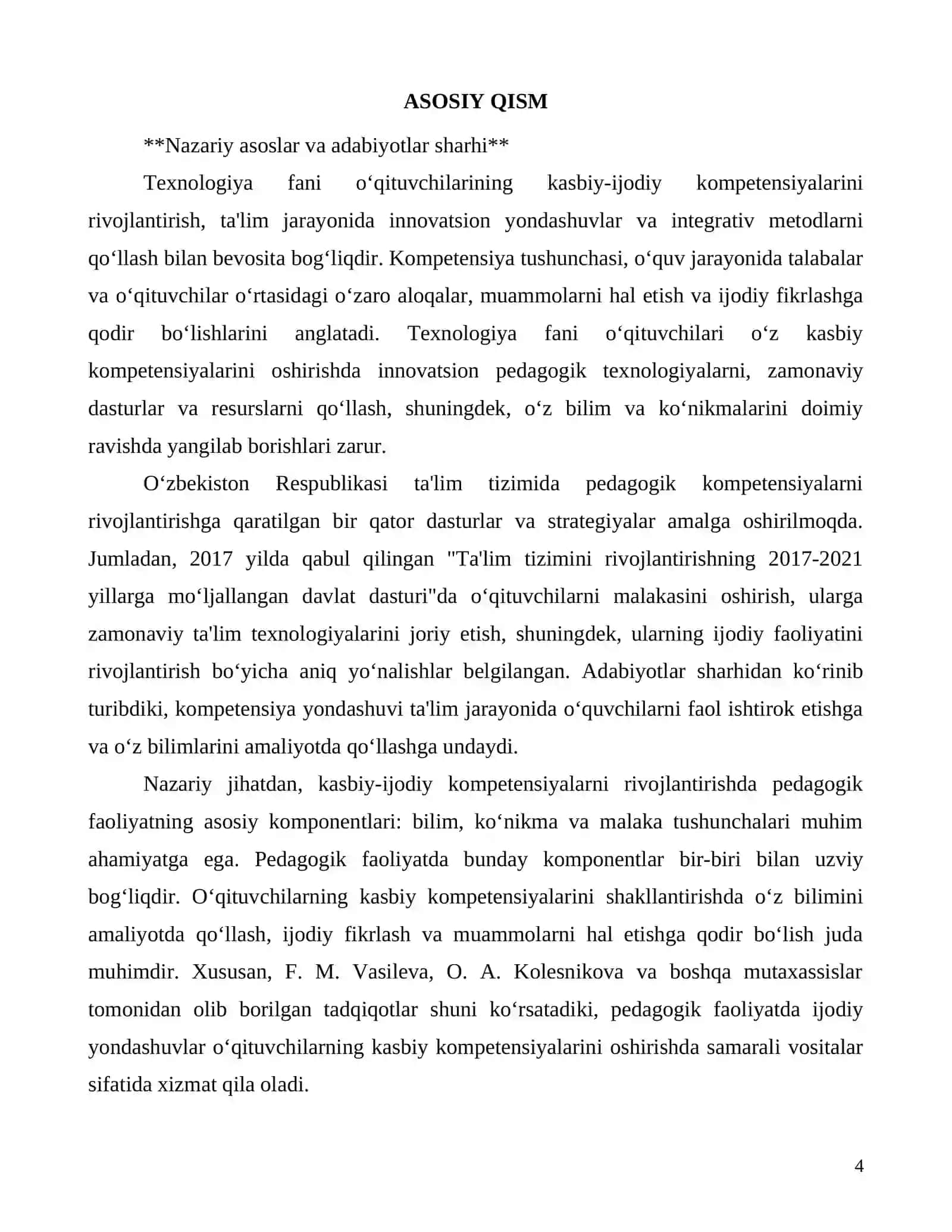 Texnologiya fani o‘qituvchilarining kompetensiyalarini rivojlantirish 4