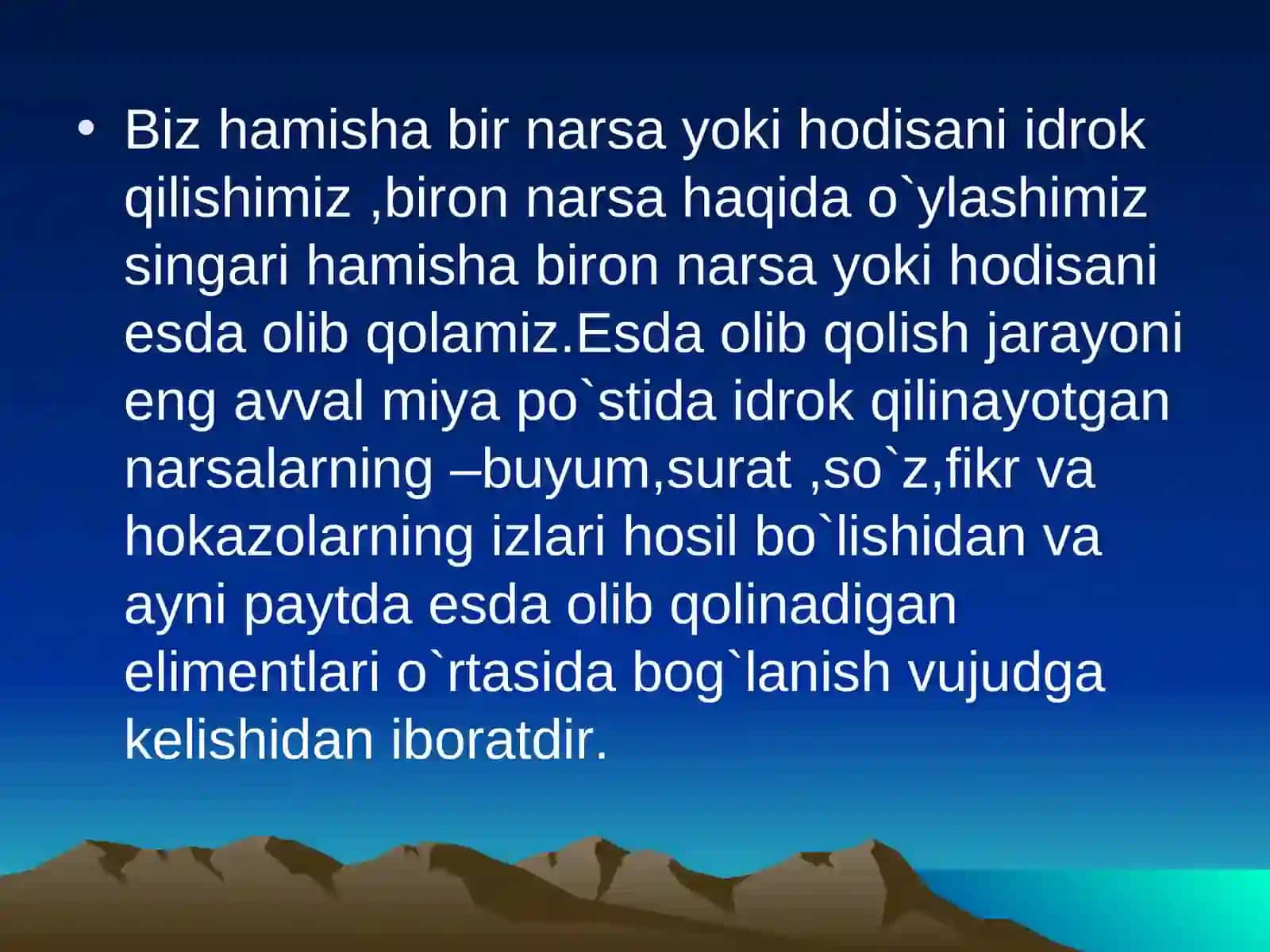 Xotira turlari klassifikatsiyasi 4